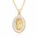 Cross-border best-selling oval Guadalupe, Jesus Saint Benedict necklace, women's collarbone chain, shell pendant jewelry in Europe and America Cross-border best-selling oval Guadalupe, Jesus Saint Benedict necklace, women's collarbone chain, shell pendant jewelry in Europe and America