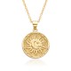 European and American cross-border fashion and creative pendant jewelry, copper plated 18K gold hollowed-out sun and moon necklace European and American cross-border fashion and creative pendant jewelry, copper plated 18K gold hollowed-out sun and moon necklace