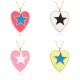 New cross-border European and American enamel colored oil drop heart-shaped heart star creative fashion pendant necklace collarbone chain New cross-border European and American enamel colored oil drop heart-shaped heart star creative fashion pendant necklace collarbone chain