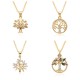 Retro Life Tree pendant necklace, a new cross-border accessory for European and American women's individuality and peace Tree necklaces Retro Life Tree pendant necklace, a new cross-border accessory for European and American women's individuality and peace Tree necklaces