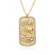 18k gold-plated, slightly set zircon square one-line screw, exquisite pattern pendant, a popular, personalized and fashionable necklace in Europe and America 18k gold-plated, slightly set zircon square one-line screw, exquisite pattern pendant, a popular, personalized and fashionable necklace in Europe and America