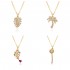 European and American simple and fashionable coconut tree necklace, Instagram niche design, five-pointed star leaf pendant, collarbone chain
