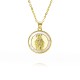 European and American cross-border religious personality statue collarbone chain Zircon eco-friendly copper pendant necklace copper plated 18k G395 European and American cross-border religious personality statue collarbone chain Zircon eco-friendly copper pendant necklace copper plated 18k G395