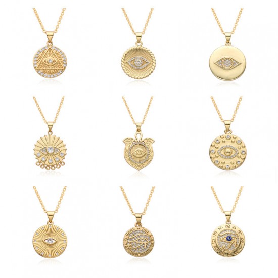 Micro-set pendant, Pharaoh's Eye, small shield, exotic style pendant, male and female Devil's Eye pendant Micro-set pendant, Pharaoh's Eye, small shield, exotic style pendant, male and female Devil's Eye pendant