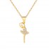 Wholesale of popular European and American cross-border ins style ballerina women's versatile light luxury cross-shaped chain inlaid necklaces