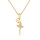 Wholesale of popular European and American cross-border ins style ballerina women's versatile light luxury cross-shaped chain inlaid necklaces Wholesale of popular European and American cross-border ins style ballerina women's versatile light luxury cross-shaped chain inlaid necklaces