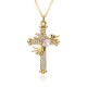The new copper-gold-plated cross necklace features a niche, fashionable and trendy design. It is a pendant for lovers and a Christmas gift The new copper-gold-plated cross necklace features a niche, fashionable and trendy design. It is a pendant for lovers and a Christmas gift