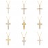 European and American fashion cross-shaped micro-set necklaces, popular women's fashion accessories, Japanese and South Korean cross-shaped pendant gifts, collarbone chains