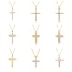 European and American fashion cross-shaped micro-set necklaces, popular women's fashion accessories, Japanese and South Korean cross-shaped pendant gifts, collarbone chains European and American fashion cross-shaped micro-set necklaces, popular women's fashion accessories, Japanese and South Korean cross-shaped pendant gifts, collarbone chains