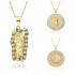 European and American cross-border religious personality deity collarbone chain Zircon eco-friendly copper material pendant necklace copper plated 18kg 069