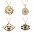 Wholesale from Europe and America cross-border new multi-form Devil's Eye oil-dripping necklace with slightly set pendant neck accessory