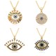 Wholesale from Europe and America cross-border new multi-form Devil's Eye oil-dripping necklace with slightly set pendant neck accessory Wholesale from Europe and America cross-border new multi-form Devil's Eye oil-dripping necklace with slightly set pendant neck accessory