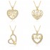 Wholesale of new, simple and fashionable zircon heart love necklaces for cross-border e-commerce in Europe and America