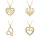 Wholesale of new, simple and fashionable zircon heart love necklaces for cross-border e-commerce in Europe and America Wholesale of new, simple and fashionable zircon heart love necklaces for cross-border e-commerce in Europe and America