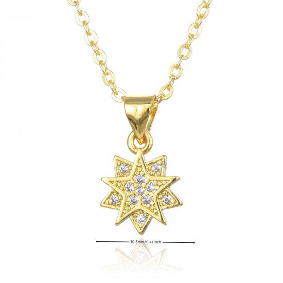 European and American cross-border trade full-diamond zircon hexagonal star pendant necklace for women, light luxury and simple style collarbone chain in stock European and American cross-border trade full-diamond zircon hexagonal star pendant necklace for women, light luxury and simple style collarbone chain in stock