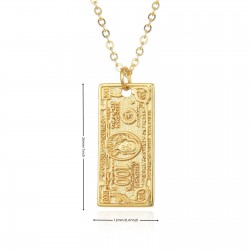 Wholesale trend of $100 US dollar pendant necklaces, gold and silver hip-hop collarbone chain necklaces in cross-border fashion from Europe and America