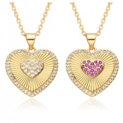 European and American style heart-shaped necklace for women, creative and unique, versatile, niche design, Instagram trendy heart-shaped pendant, collarbone chain