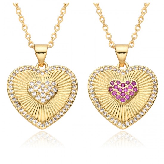 European and American style heart-shaped necklace for women, creative and unique, versatile, niche design, Instagram trendy heart-shaped pendant, collarbone chain European and American style heart-shaped necklace for women, creative and unique, versatile, niche design, Instagram trendy heart-shaped pendant, collarbone chain
