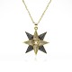 Cross-border copper-plated 18k real gold slightly inlaid light luxury zircon pendant, versatile necklace, personalized octagonal star trend collarbone chain Cross-border copper-plated 18k real gold slightly inlaid light luxury zircon pendant, versatile necklace, personalized octagonal star trend collarbone chain