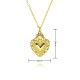 Heart-shaped gold-plated 18K pendant, heart-shaped zircon accessory, cross-border fashion from Europe and America, non-fading jewelry, versatile necklace Heart-shaped gold-plated 18K pendant, heart-shaped zircon accessory, cross-border fashion from Europe and America, non-fading jewelry, versatile necklace