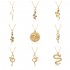 18k copper gold-plated cross-border trade popular accessory from Europe and America, snake-shaped element pendant, personalized, fashionable and retro snake pendant