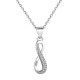 A simple InS-style women's geometric infinity symbol 8-shaped short diamond-encrusted gold and silver round necklace A simple InS-style women's geometric infinity symbol 8-shaped short diamond-encrusted gold and silver round necklace