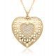 Sweet copper plated with 18K gold, a cute and heart-shaped love pendant necklace for ladies, full of diamonds, new cross-border zircon colored diamonds Sweet copper plated with 18K gold, a cute and heart-shaped love pendant necklace for ladies, full of diamonds, new cross-border zircon colored diamonds