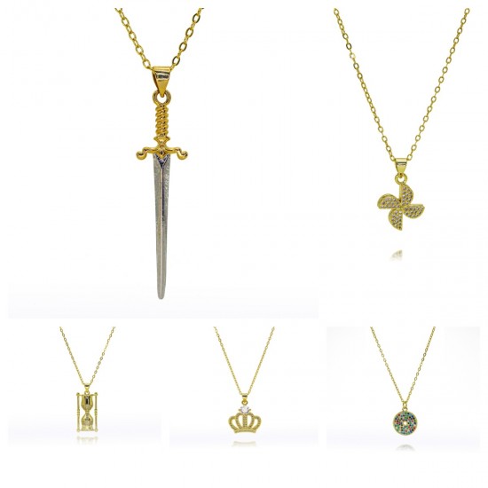 Cross-border European and American simple retro cross-decorated sword necklace, personalized and creative, men's and women's temperament hip-hop collarbone necklace Cross-border European and American simple retro cross-decorated sword necklace, personalized and creative, men's and women's temperament hip-hop collarbone necklace