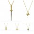 Cross-border European and American simple retro cross-decorated sword necklace, personalized and creative, men's and women's temperament hip-hop collarbone necklace