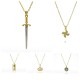 Cross-border European and American simple retro cross-decorated sword necklace, personalized and creative, men's and women's temperament hip-hop collarbone necklace Cross-border European and American simple retro cross-decorated sword necklace, personalized and creative, men's and women's temperament hip-hop collarbone necklace