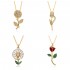 New European and American products in the ins style, popular on Amazon, fashionable and individual Rose women's 18k pendant necklace hair styling
