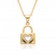 Slightly inlaid love heart lock key Heartbeat girl Peach heart oil drip copper zircon jewelry pendant necklace Slightly inlaid love heart lock key Heartbeat girl Peach heart oil drip copper zircon jewelry pendant necklace