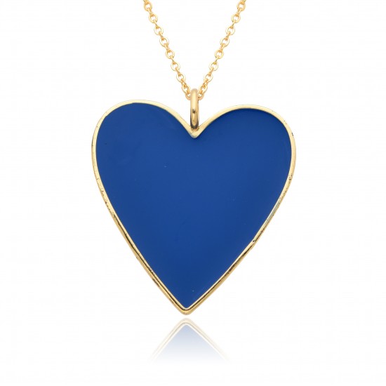 Cross-border best-selling heart-shaped oil-drop pendant with a heart and a heart, ins style, versatile and fashionable, 14K copper-plated real gold jewelry necklace Cross-border best-selling heart-shaped oil-drop pendant with a heart and a heart, ins style, versatile and fashionable, 14K copper-plated real gold jewelry necklace