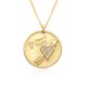European and American niche design: Cupid's Arrow round necklace, female Instagram Little angel diamond-encrusted pendant, chain European and American niche design: Cupid's Arrow round necklace, female Instagram Little angel diamond-encrusted pendant, chain