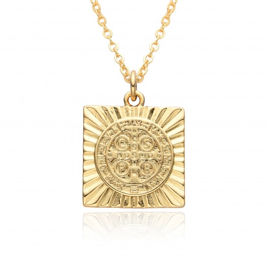 European and American fashion cross-border religious copper slightly set zircon pendant women's accessory, Catholic Virgin Mary necklace A078 European and American fashion cross-border religious copper slightly set zircon pendant women's accessory, Catholic Virgin Mary necklace A078