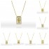 Cross-border best-selling European-style Saint Guadalupe necklace, women's light luxury natural shell square tag pendant jewelry on Instagram