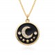 Cross-border sources of European and American fashion oil-drop moon and star geometric pendant necklaces, INS copper micro-set accessories Cross-border sources of European and American fashion oil-drop moon and star geometric pendant necklaces, INS copper micro-set accessories