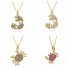 New European and American popular fashion ins style slightly set cute colorful diamonds full diamond crab pendant necklace accessory