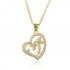 Cross-border hot-selling personalized and fashionable heart-shaped diamond-shaped rose dragonfly butterfly pendant collarbone couple necklace