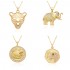 European and American fashion trend women's accessories, hip-hop personality, hollowed-out micro-inlaid leopard pendant, retro necklace accessory gift