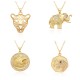European and American fashion trend women's accessories, hip-hop personality, hollowed-out micro-inlaid leopard pendant, retro necklace accessory gift European and American fashion trend women's accessories, hip-hop personality, hollowed-out micro-inlaid leopard pendant, retro necklace accessory gift