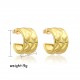 Copper-plated 18K real gold semi-circular geometric stud earrings with European and American metallic style, niche design sense, high-end light luxury earring accessories Copper-plated 18K real gold semi-circular geometric stud earrings with European and American metallic style, niche design sense, high-end light luxury earring accessories
