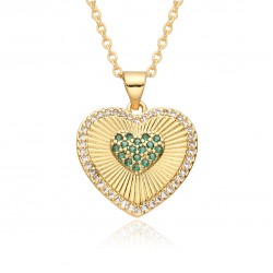 European and American style heart-shaped necklace for women, creative and unique, versatile, niche design, Instagram trendy heart-shaped pendant, collarbone chain