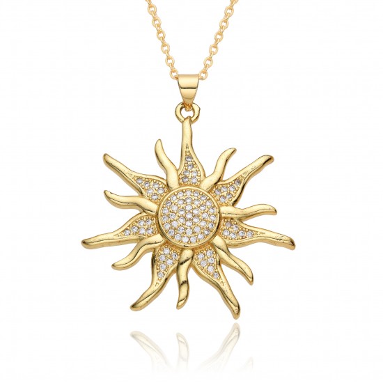 The new best-selling necklaces and pendants in foreign trade are exquisitely crafted with slightly set zircon small sunflowers and golden jewelry that retains color The new best-selling necklaces and pendants in foreign trade are exquisitely crafted with slightly set zircon small sunflowers and golden jewelry that retains color