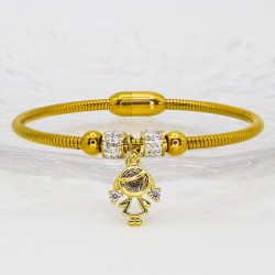 European and American design magnet attraction, full of diamonds, light luxury and high-end, stainless steel bracelets and bracelets for little boys and girls