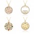 Simple ins hollowed-out round slightly set pendant necklace for Korean girls, trendy and niche student necklace G230