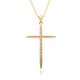 A popular retro rhinestone cross pendant necklace from Europe and America, a creative women's fashion pendant collarbone chain A popular retro rhinestone cross pendant necklace from Europe and America, a creative women's fashion pendant collarbone chain