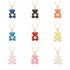 Cross-border supply: Simple and fashionable oil-dripping bear pendant, copper-plated real gold personalized necklace, new style from Europe and America