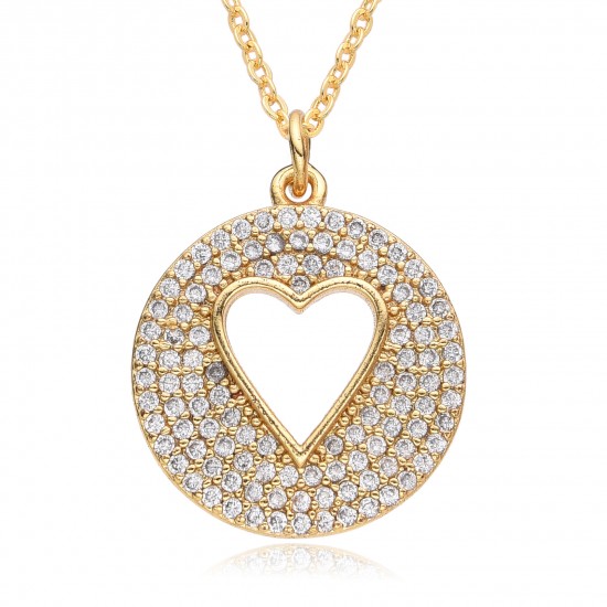 This simple and ins-style necklace from Europe and America does not fade and is versatile for women. It exudes a sense of high-end style. It is simple and niche, with slightly set zircon and hollowed-out heart shapes This simple and ins-style necklace from Europe and America does not fade and is versatile for women. It exudes a sense of high-end style. It is simple and niche, with slightly set zircon and hollowed-out heart shapes