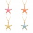 A new, personalized copper gold-plated ocean-style starfish slightly set pendant Bohemian-style women's necklace from Europe and America